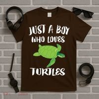 Just A Boy Who Loves Sea Turtles Ocean Animal Gift T-Shirt thumb 5
