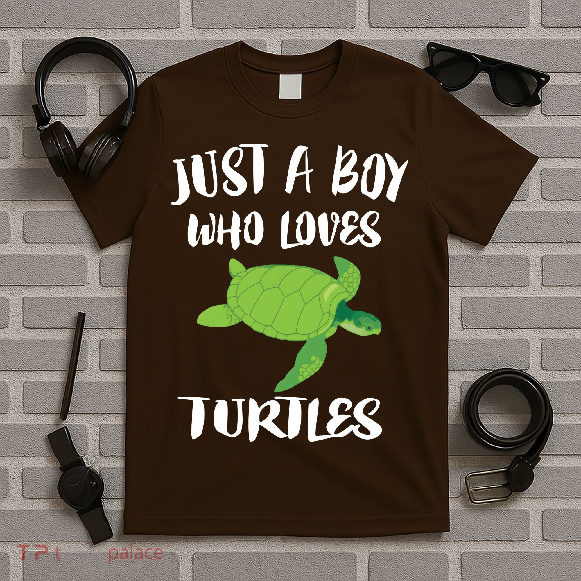Just A Boy Who Loves Sea Turtles Ocean Animal Gift T-Shirt
