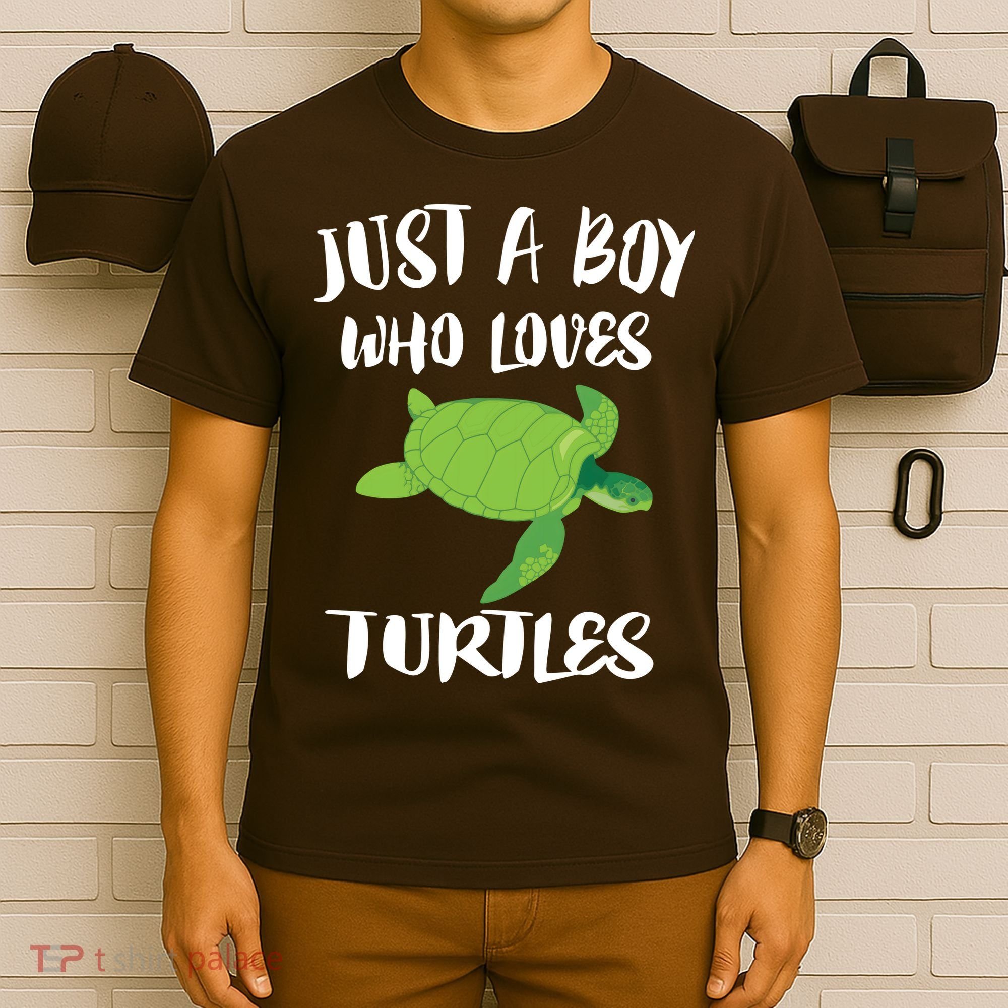 Just A Boy Who Loves Sea Turtles Ocean Animal Gift T-Shirt