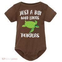 Just A Boy Who Loves Sea Turtles Ocean Animal Gift Baby Bodysuit thumb 0