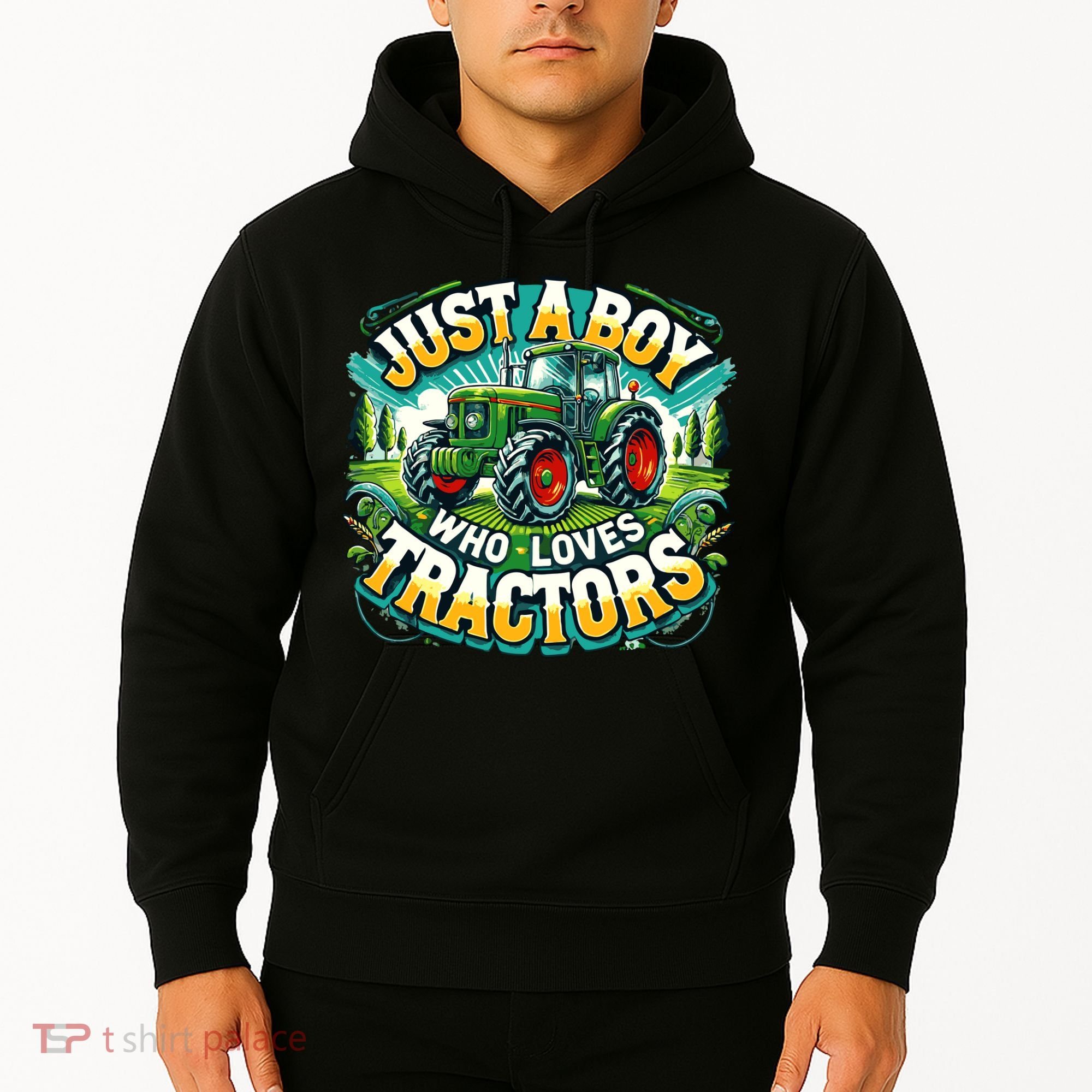 Just A Boy Who Loves Tractors Hoodie