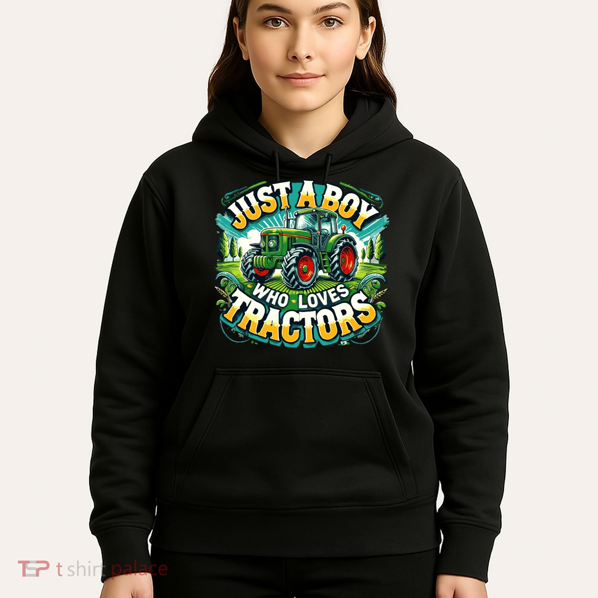 Just A Boy Who Loves Tractors Hoodie