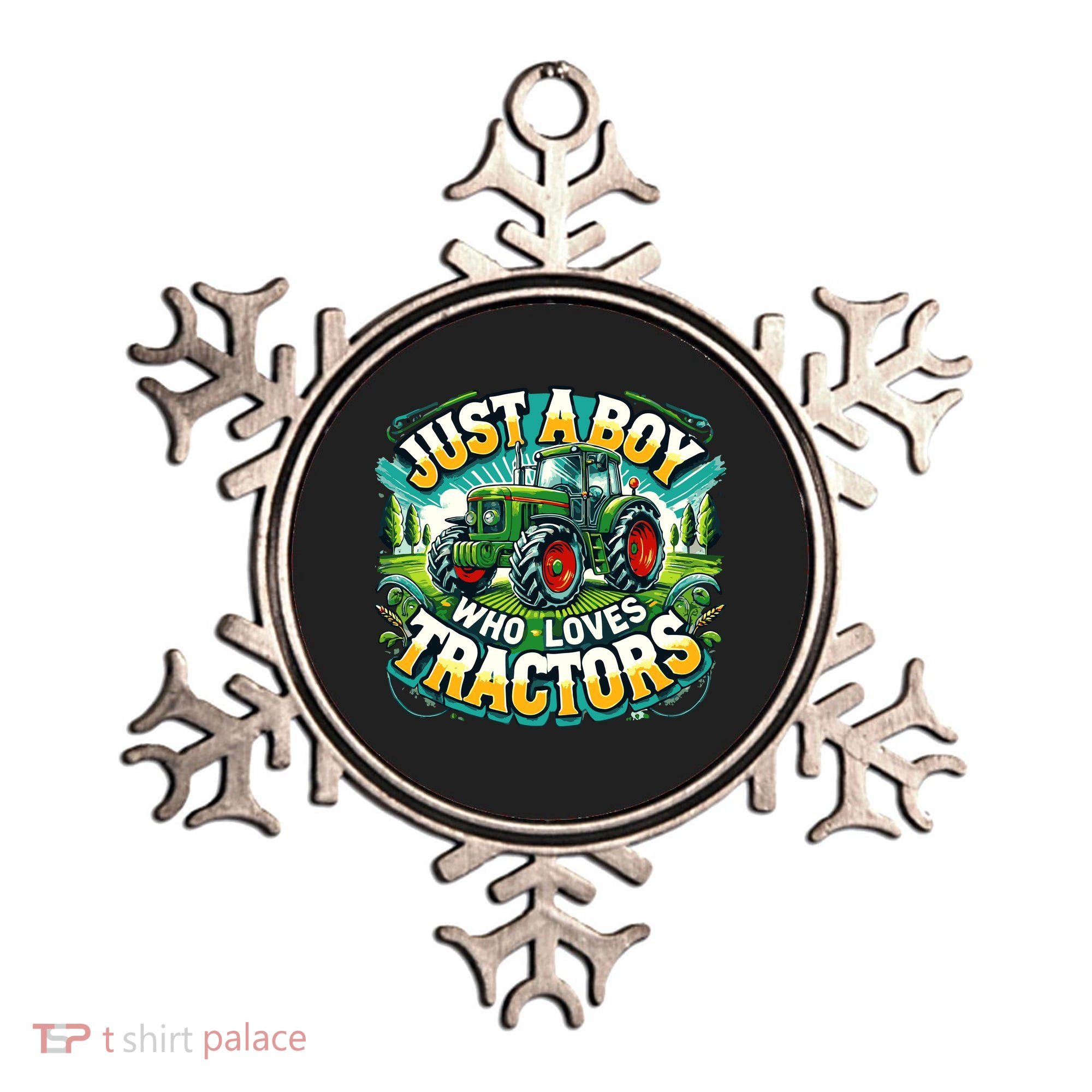 Just A Boy Who Loves Tractors Ornament