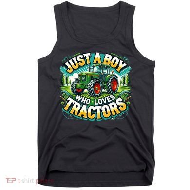 Just A Boy Who Loves Tractors Tank Top