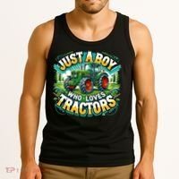 Just A Boy Who Loves Tractors Tank Top thumb 3