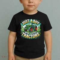 Just A Boy Who Loves Tractors Toddler T-Shirt thumb 2