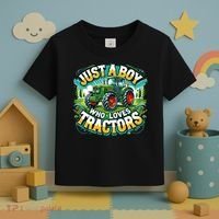 Just A Boy Who Loves Tractors Toddler T-Shirt thumb 3