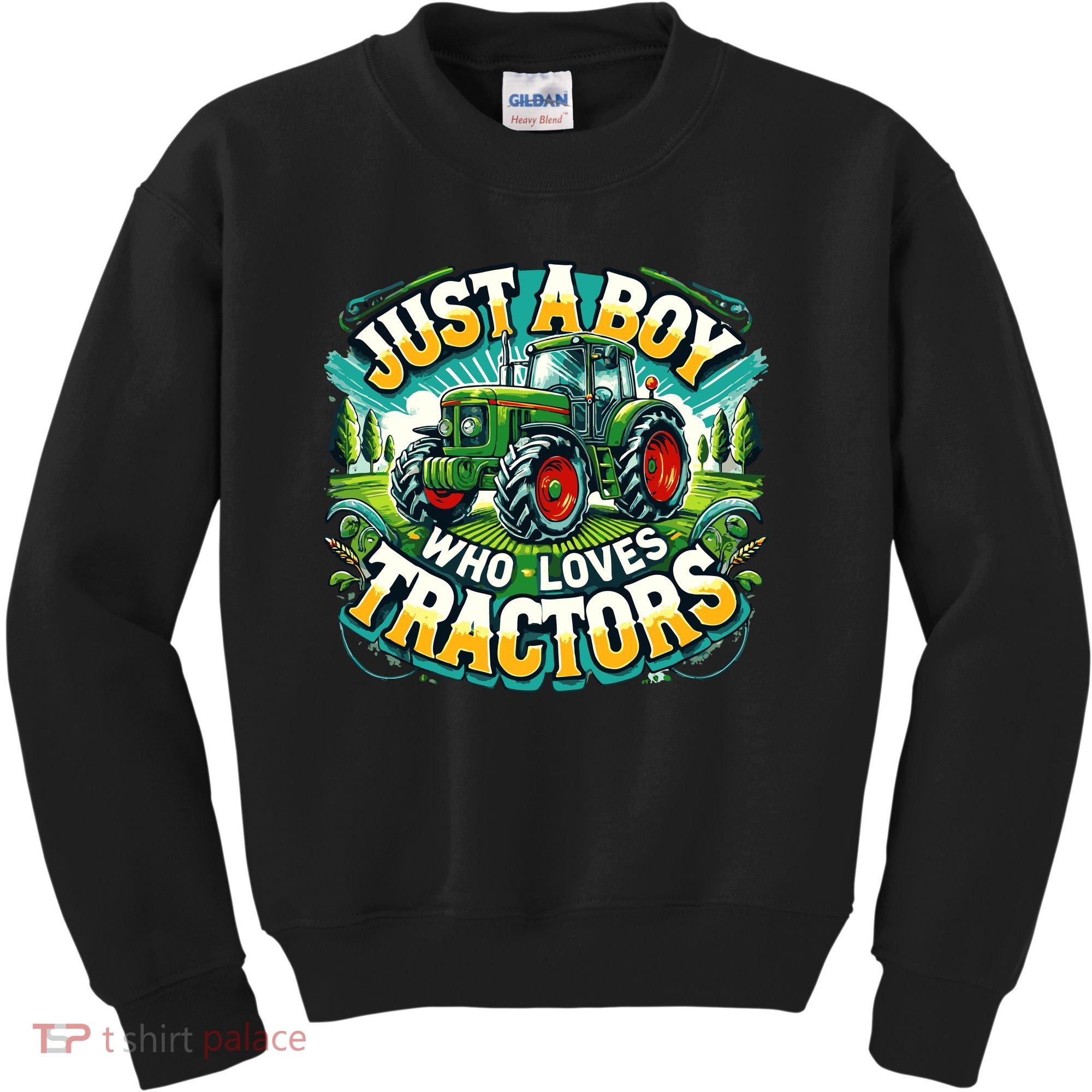 Just A Boy Who Loves Tractors Kids Sweatshirt