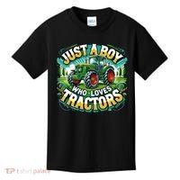 Just A Boy Who Loves Tractors Kids T-Shirt thumb 0