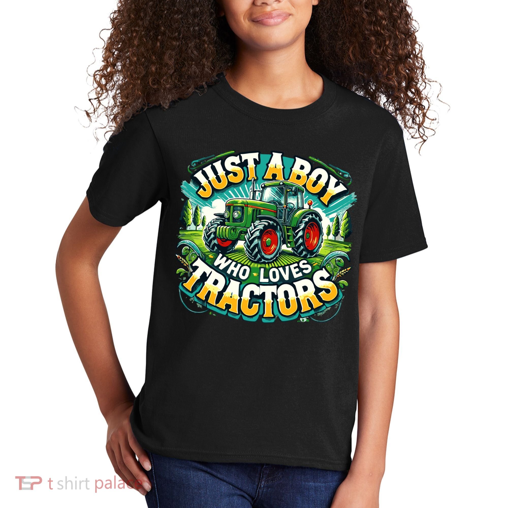 Just A Boy Who Loves Tractors Kids T-Shirt