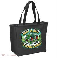 Just A Boy Who Loves Tractors Tote Bag thumb 2