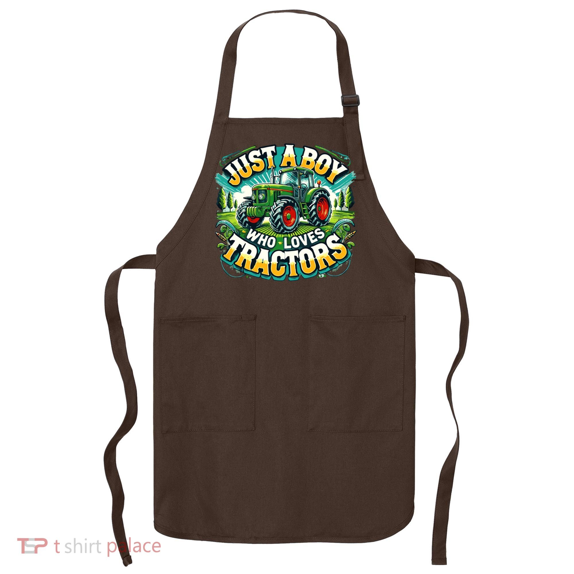 Just A Boy Who Loves Tractors Apron