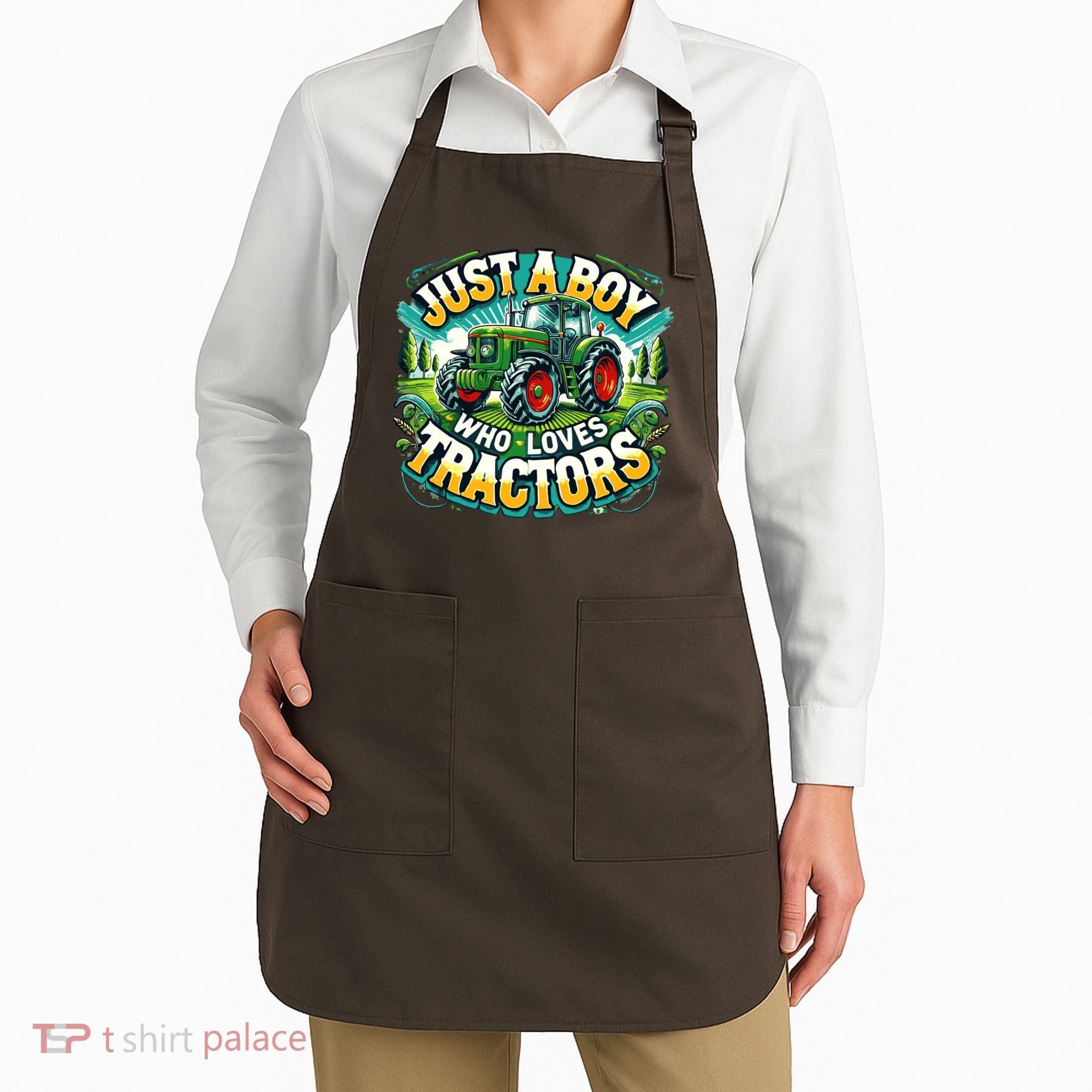 Just A Boy Who Loves Tractors Apron