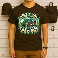 Just A Boy Who Loves Tractors T-Shirt thumb 6