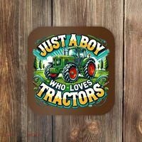 Just A Boy Who Loves Tractors Coaster thumb 0