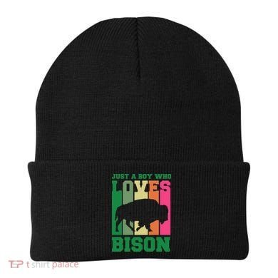 Just A Boy Who Loves Bison Beanie