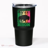 Just A Boy Who Loves Bison Tumbler thumb 0