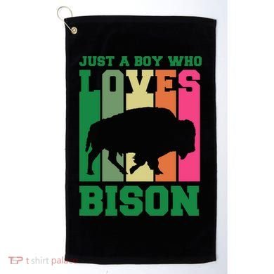 Just A Boy Who Loves Bison Golf Towel