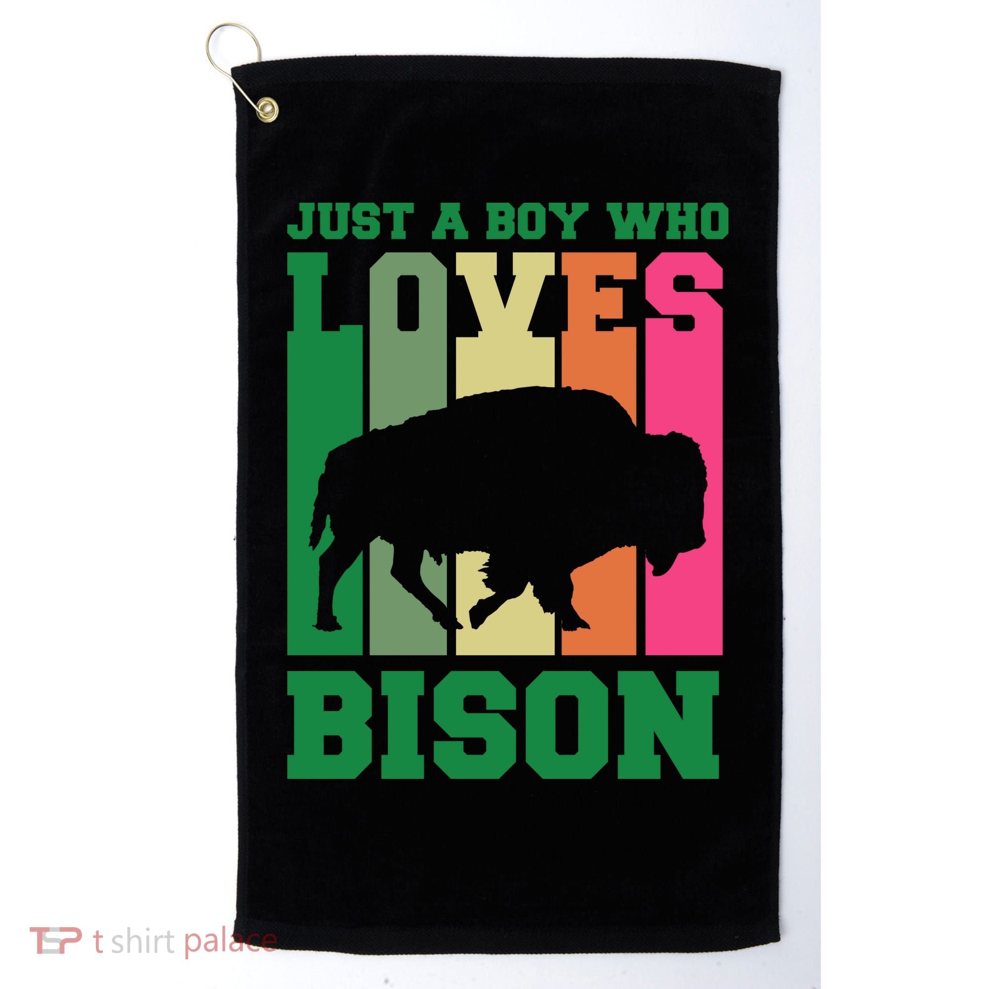 Just A Boy Who Loves Bison Golf Towel