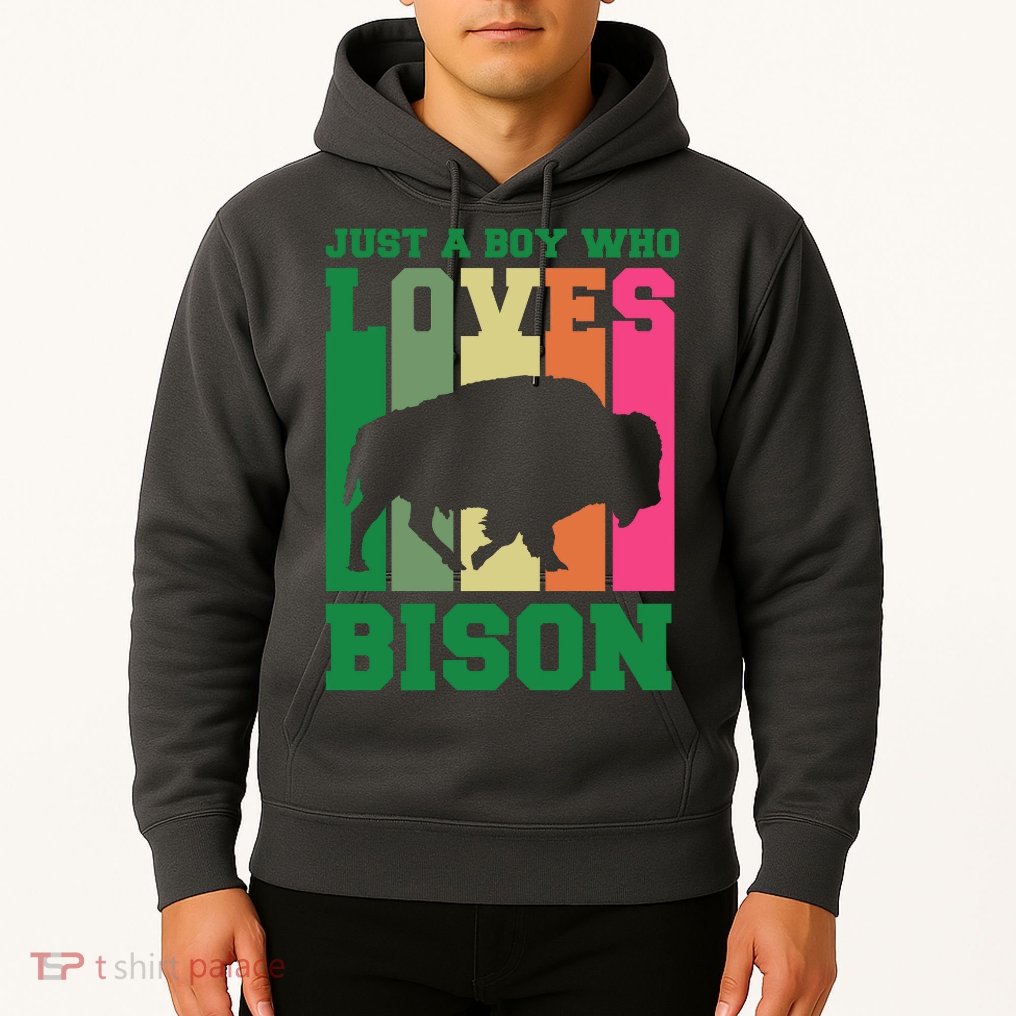 Just A Boy Who Loves Bison Hoodie