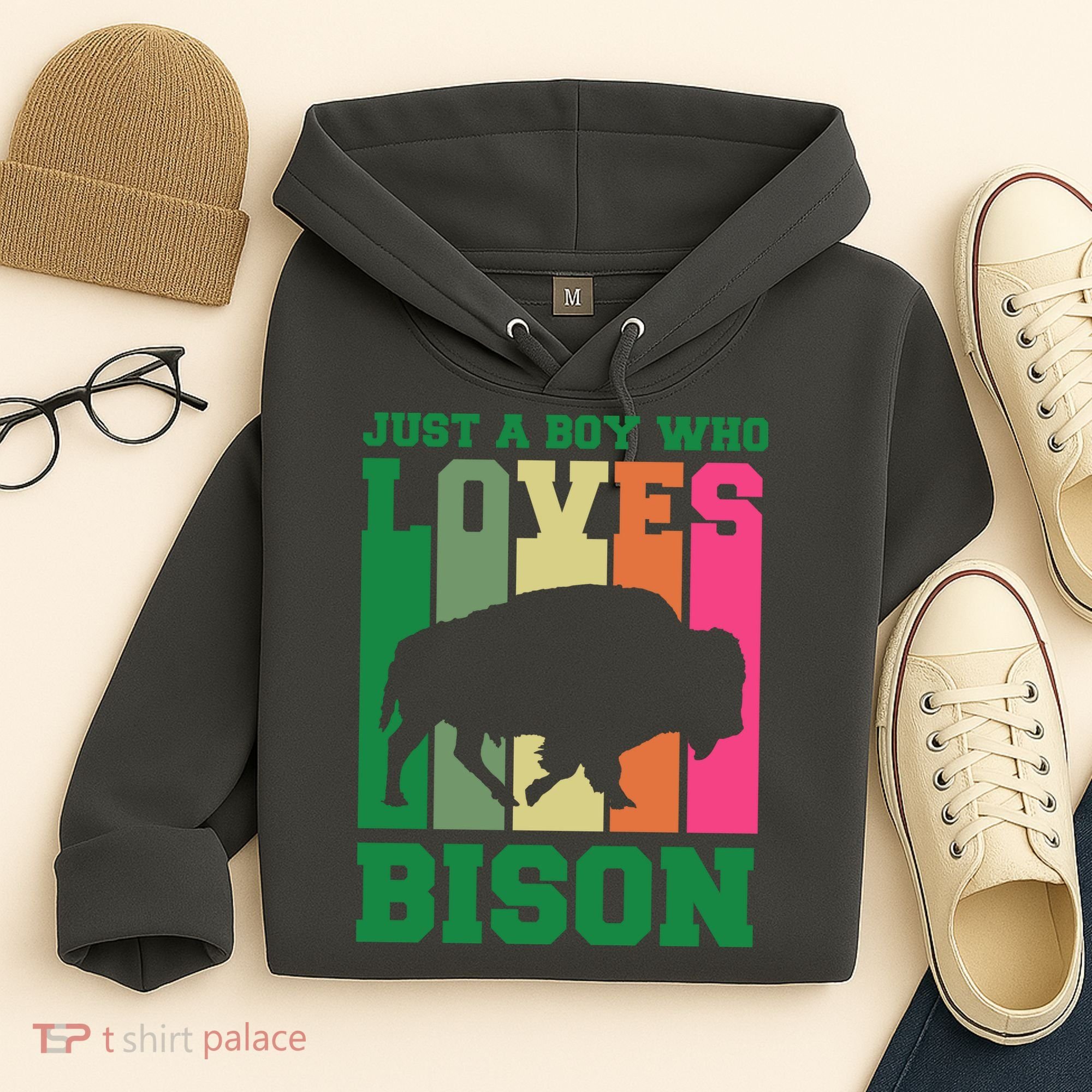Just A Boy Who Loves Bison Hoodie