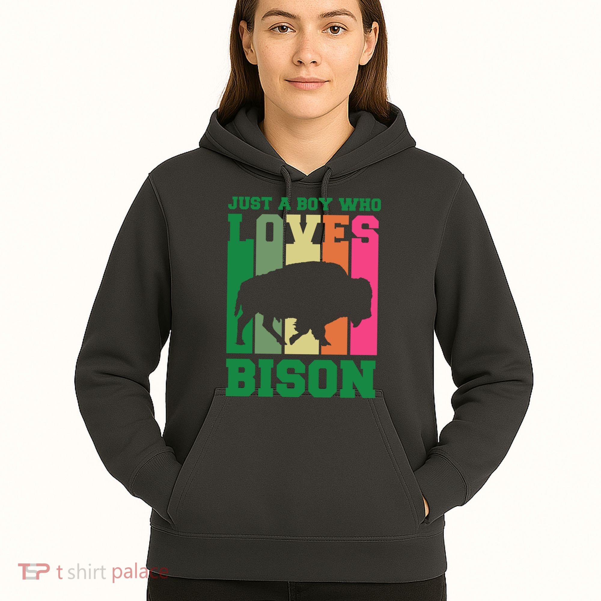 Just A Boy Who Loves Bison Hoodie