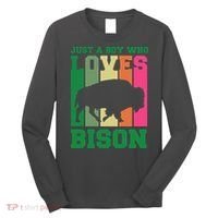 Just A Boy Who Loves Bison Long Sleeve Shirt thumb 0