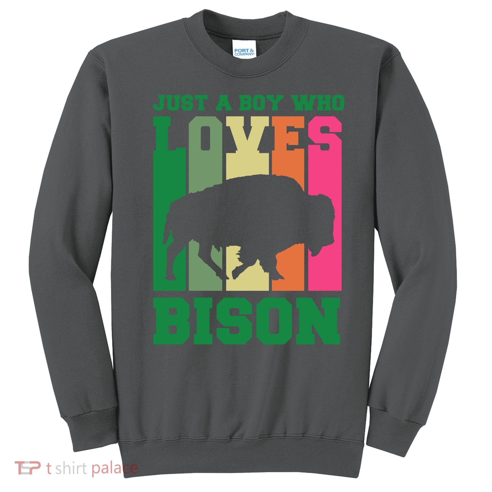 Just A Boy Who Loves Bison Sweatshirt