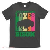 Just A Boy Who Loves Bison T-Shirt thumb 0