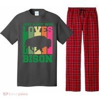 Just A Boy Who Loves Bison Pajama Set thumb 0