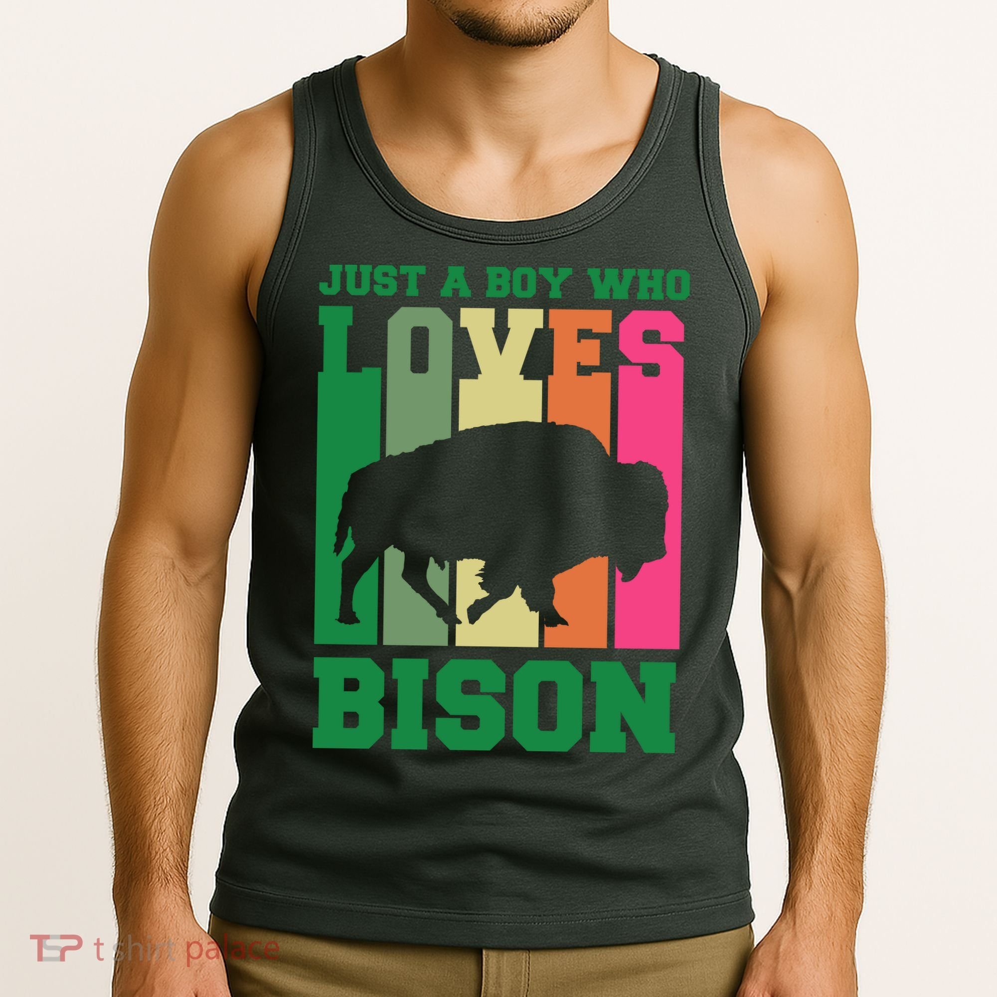 Just A Boy Who Loves Bison Tank Top
