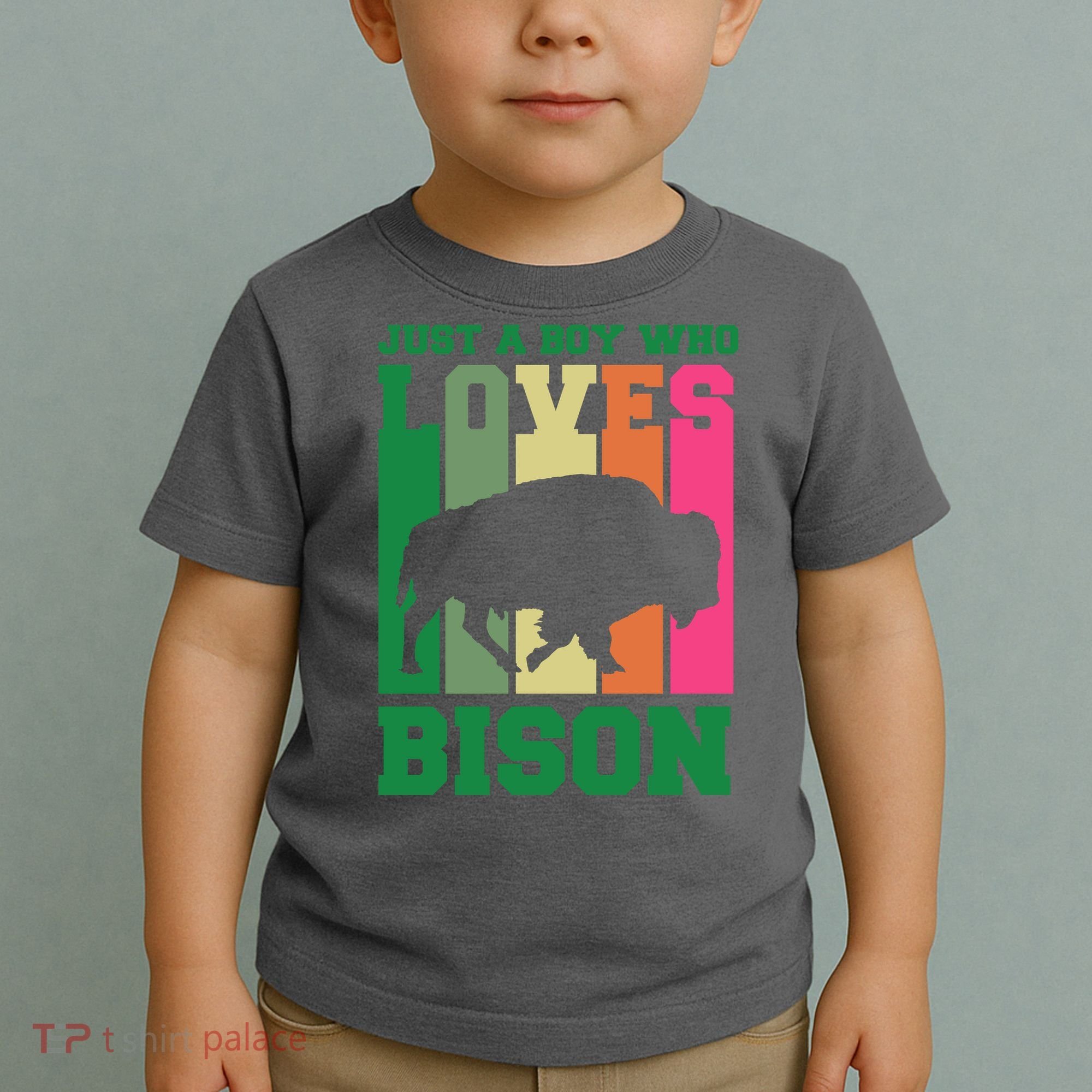 Just A Boy Who Loves Bison Toddler T-Shirt