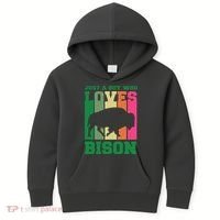Just A Boy Who Loves Bison Kids Hoodie thumb 0