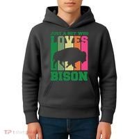 Just A Boy Who Loves Bison Kids Hoodie thumb 4