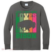 Just A Boy Who Loves Bison Kids Long Sleeve Shirt thumb 0