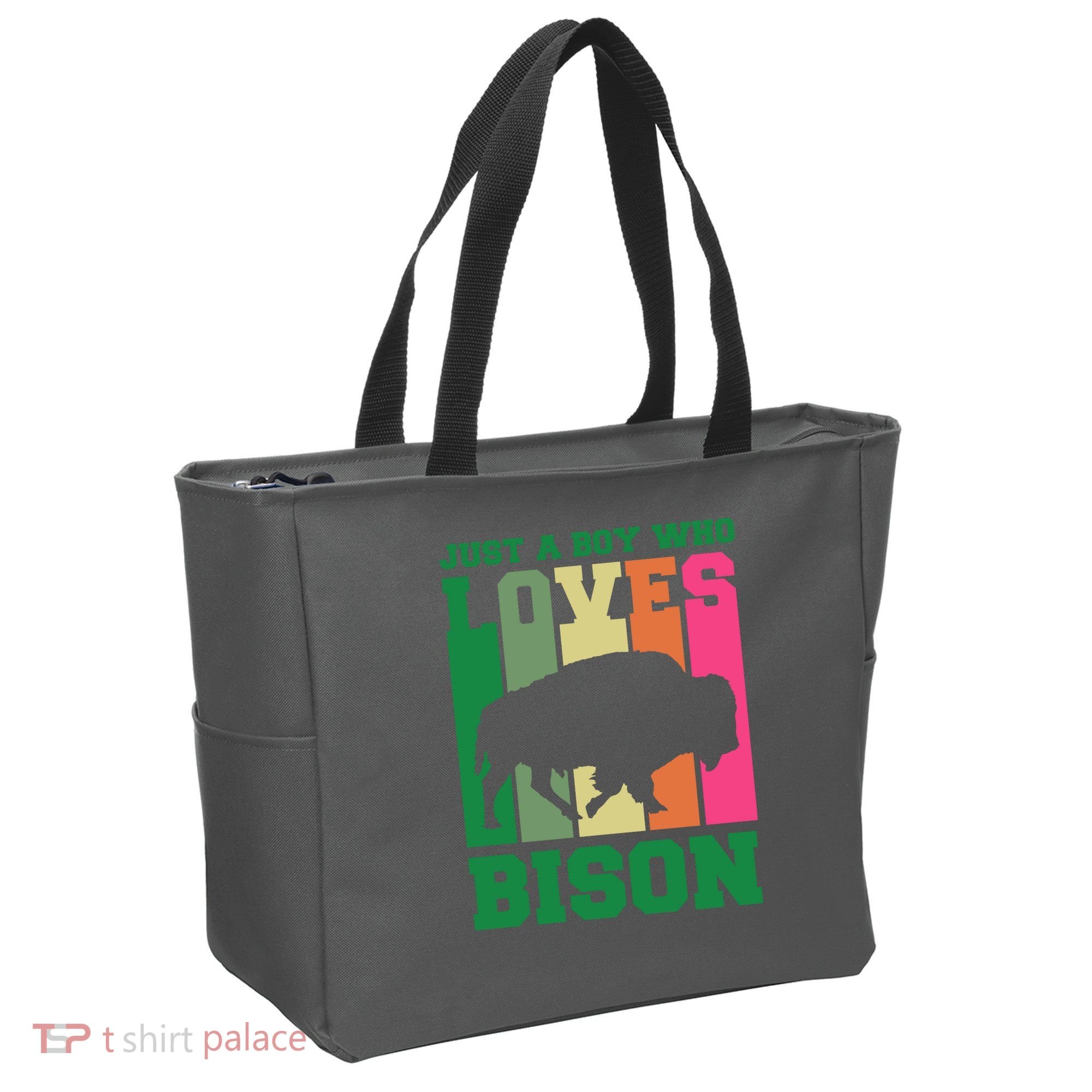 Just A Boy Who Loves Bison Tote Bag