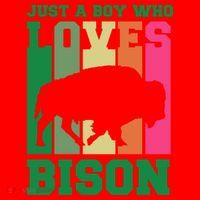 Just A Boy Who Loves Bison Santa Hat thumb 1