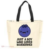 Just A Boy Who Loves Blueberries Tote Bag thumb 0