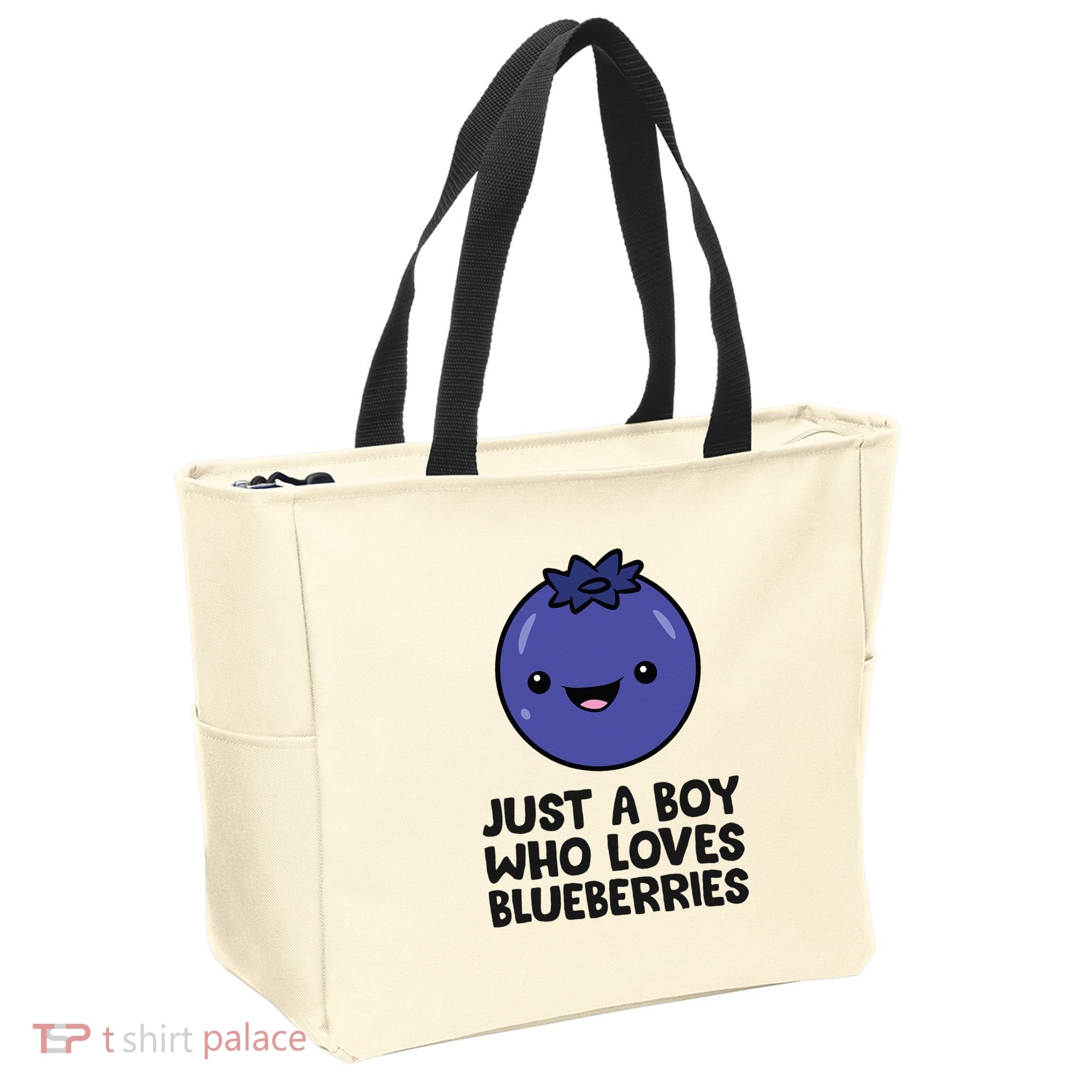 Just A Boy Who Loves Blueberries Tote Bag