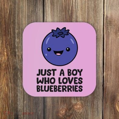 Just A Boy Who Loves Blueberries Coaster