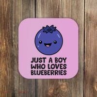 Just A Boy Who Loves Blueberries Coaster thumb 0