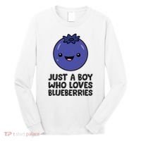 Just A Boy Who Loves Blueberries Long Sleeve Shirt thumb 0