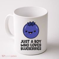 Just A Boy Who Loves Blueberries Coffee Mug thumb 0