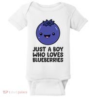 Just A Boy Who Loves Blueberries Baby Bodysuit thumb 0