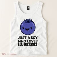 Just A Boy Who Loves Blueberries Tank Top thumb 2