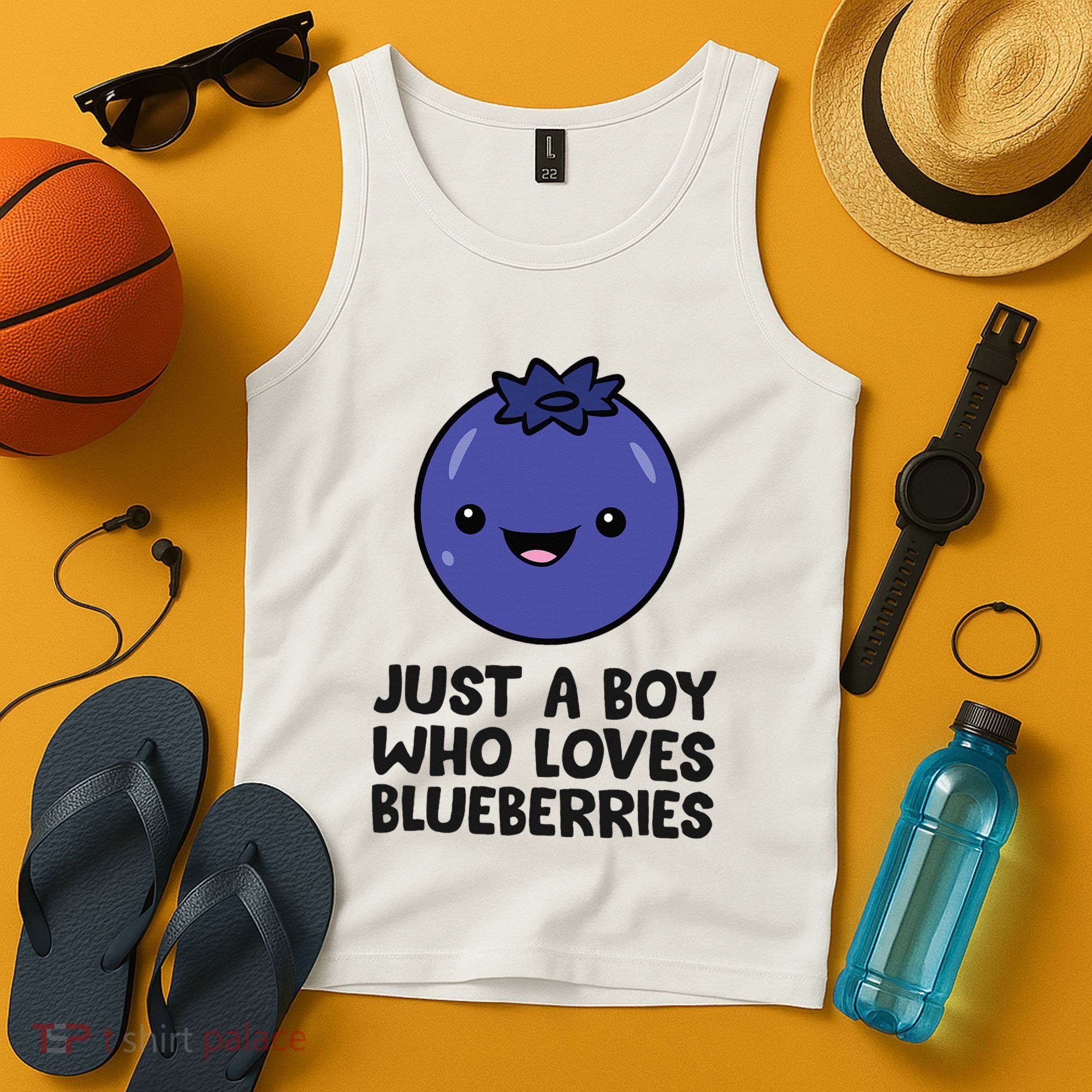 Just A Boy Who Loves Blueberries Tank Top