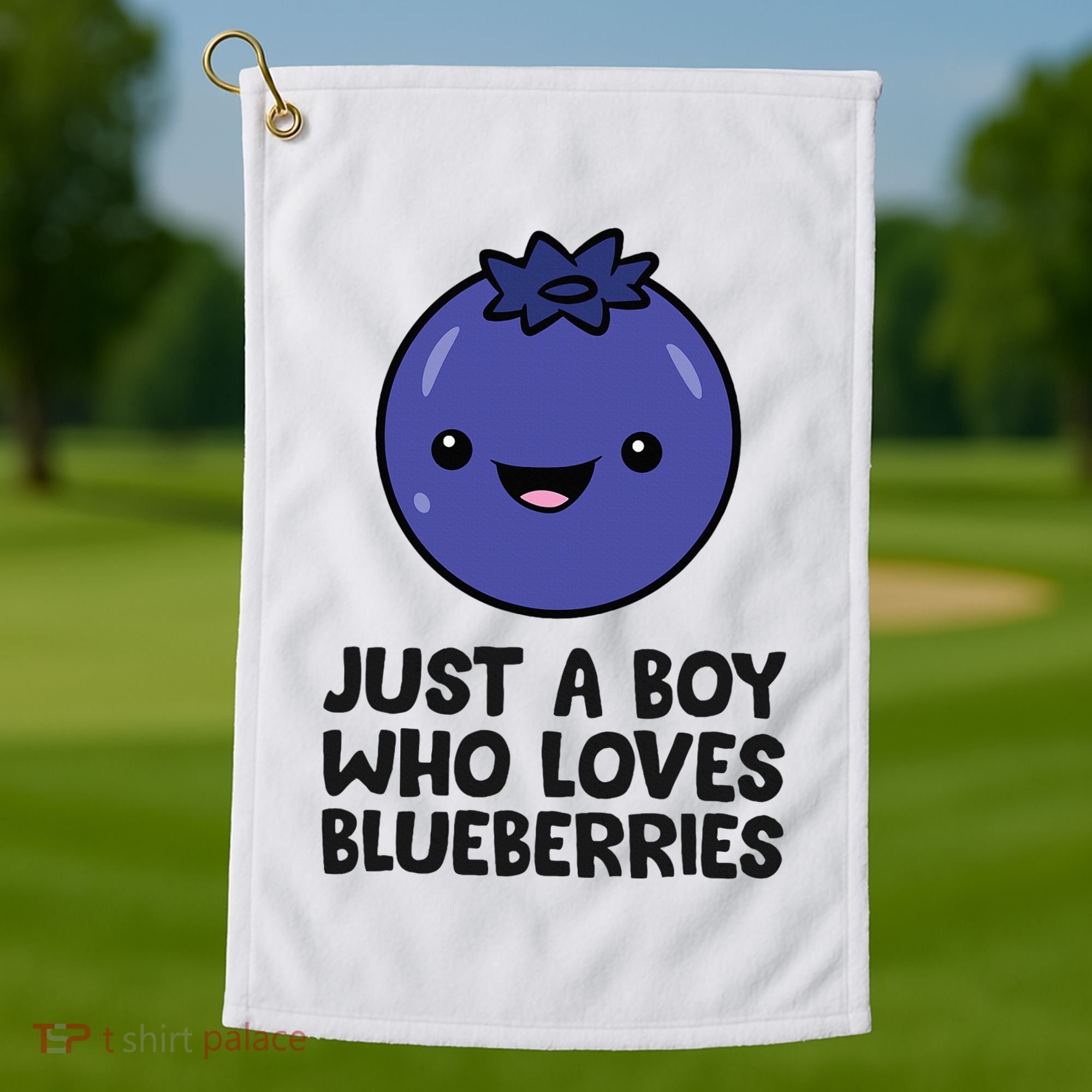 Just A Boy Who Loves Blueberries Golf Towel