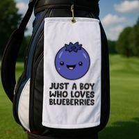Just A Boy Who Loves Blueberries Golf Towel thumb 2