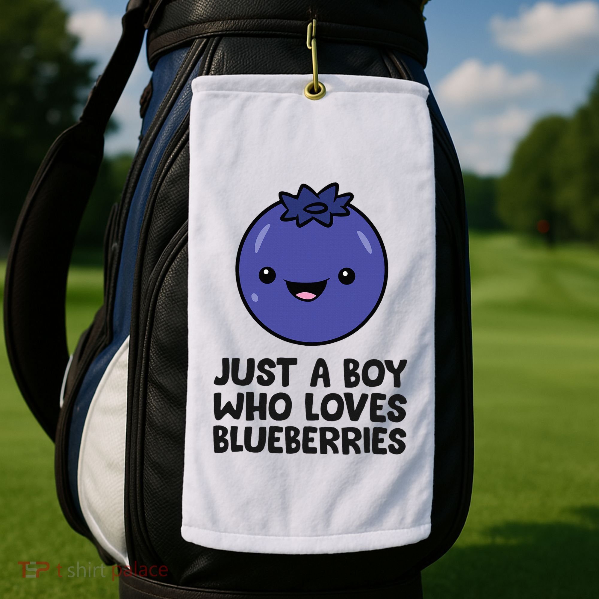 Just A Boy Who Loves Blueberries Golf Towel