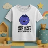 Just A Boy Who Loves Blueberries Toddler T-Shirt thumb 3